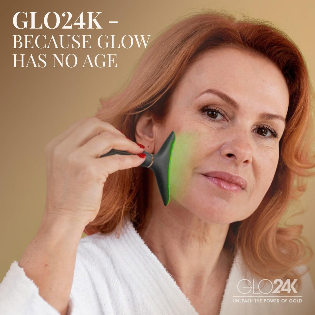 GLO24K LED Facial Massager for Face & Neck